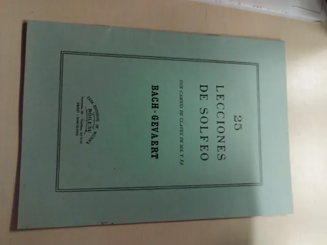 25 Lecciones de Solfeo Bach-Gevaert