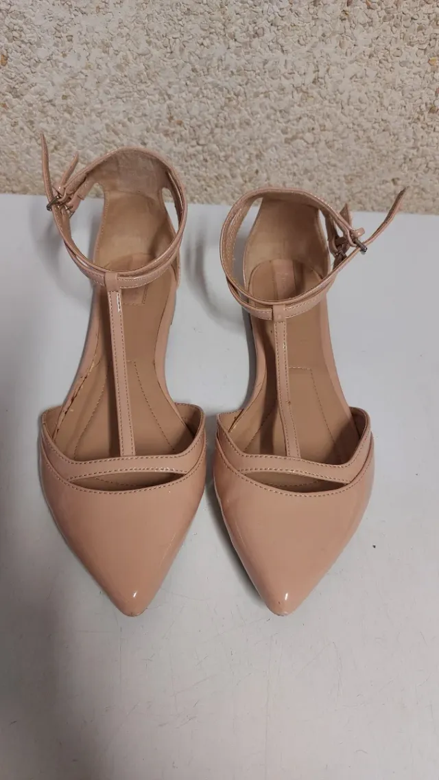 Zapatos planos mujer rosa nude talla 39