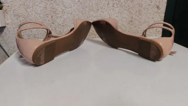Zapatos planos mujer rosa nude talla 39