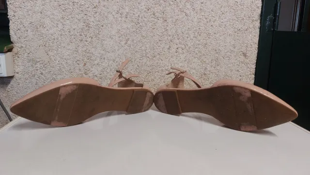 Zapatos planos mujer rosa nude talla 39