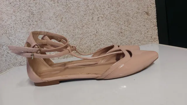 Zapatos planos mujer rosa nude talla 39