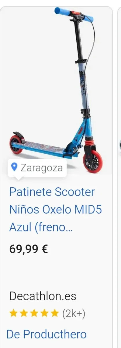 Patinete Oxelo MID5 Azul