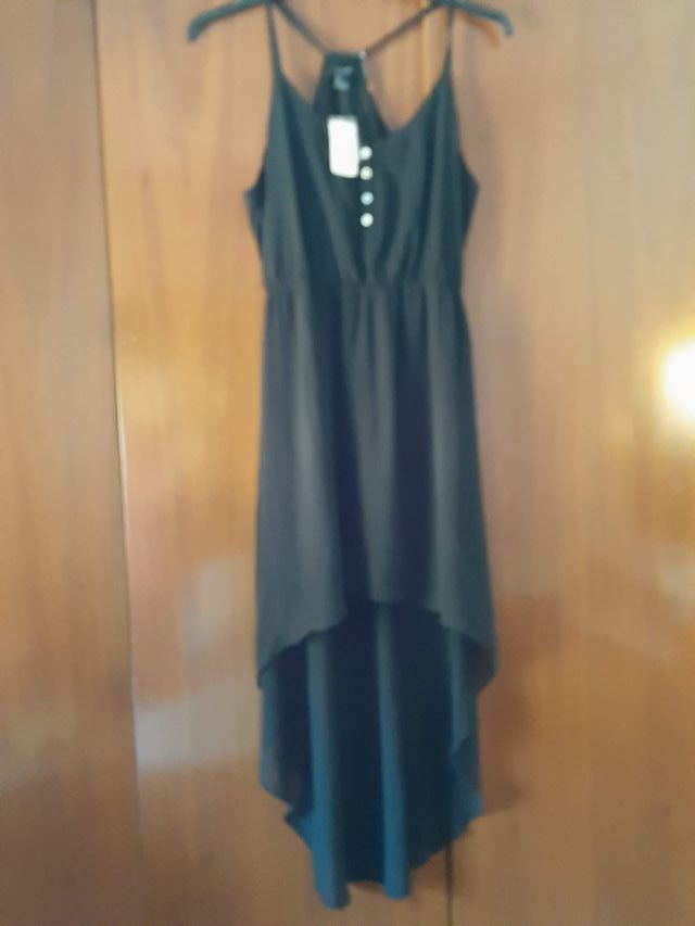Vestido negro tela fina