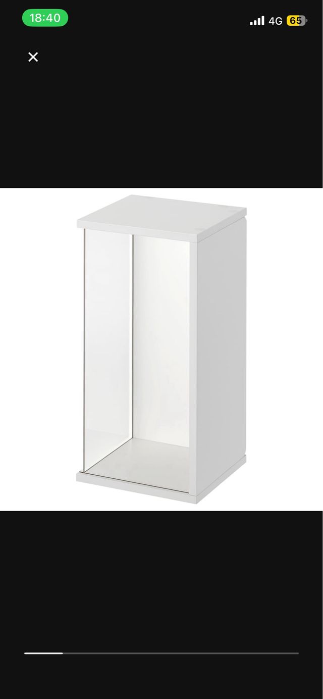 Vitrina Brännboll cristal y blanco