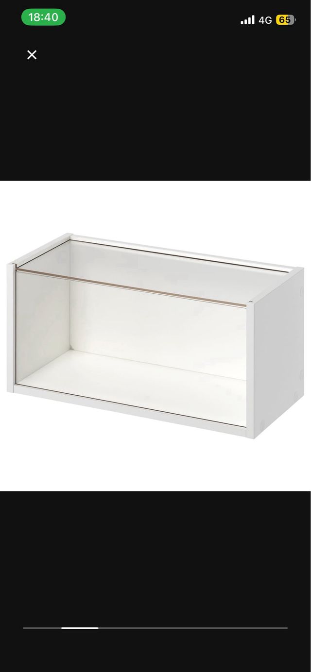 Vitrina Brännboll cristal y blanco