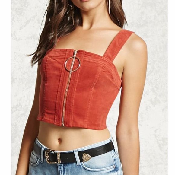 Crop Top Rojizo Forever 21