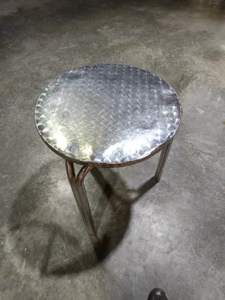 10 Tavoli rotondi in acciaio inossidabile per terrazzo