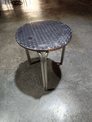 10 Tavoli rotondi in acciaio inossidabile per terrazzo