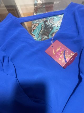 Camisa crep con perlas