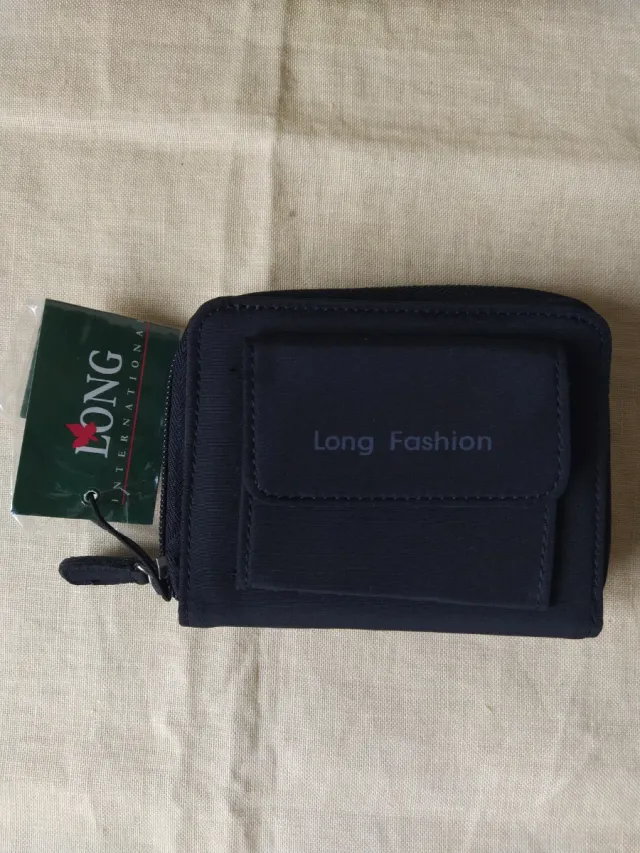 Cartera Negra Long Fashion