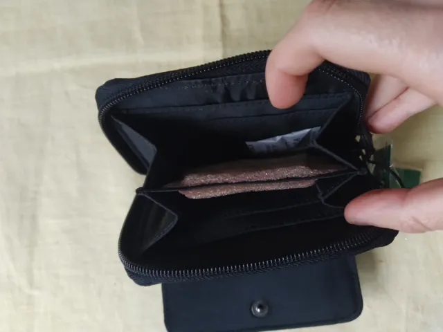 Cartera Negra Long Fashion