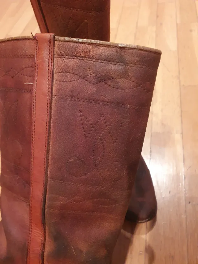 Botas de cuero genuino marrones