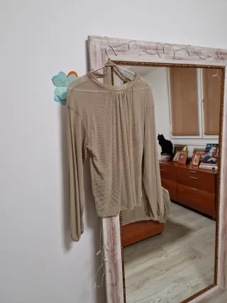 Camisa fiesta beige talla M