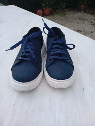 Sneakers Dr. Martens blu pelle