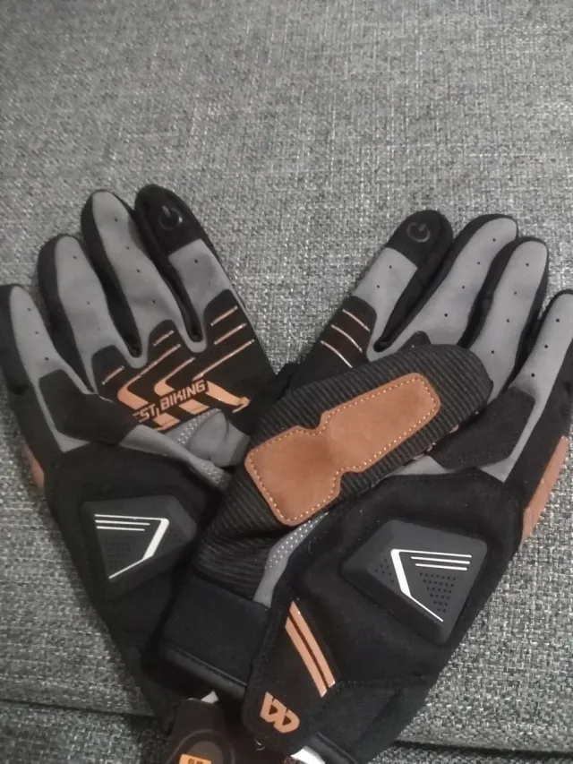 Guantes WEST BIKING Moto/Bici Negro/Marrón