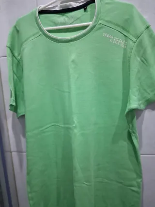 Camiseta verde hombre Urban District De algodón.