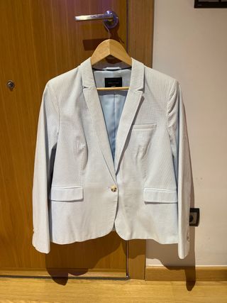 Americana Cortefiel rayas azul y blanco