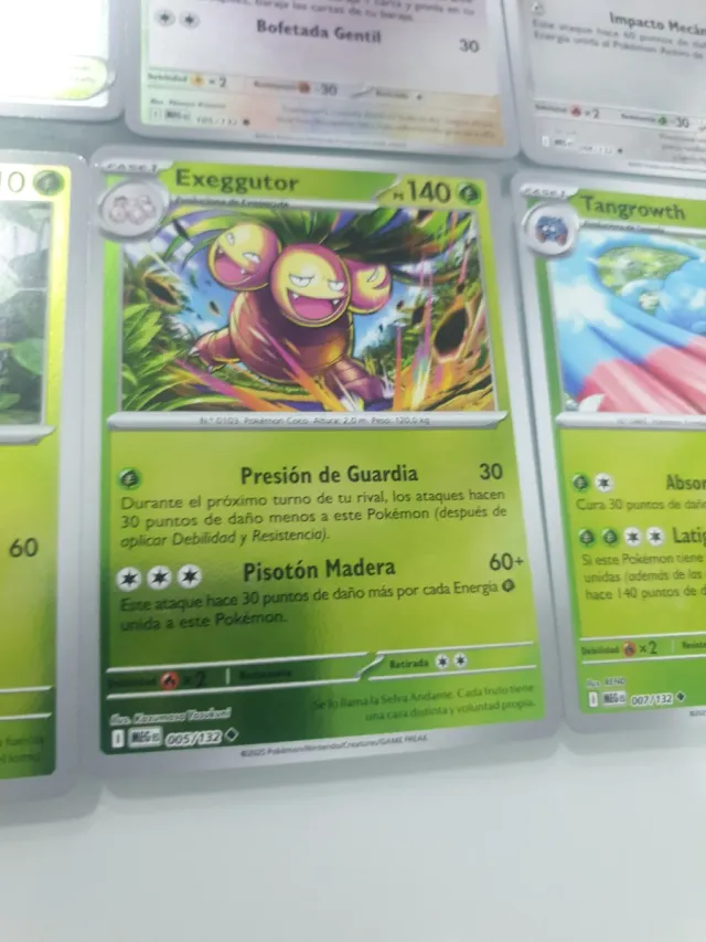 6 Cartas Pokémon Ivysaur, Exeggutor, Tangrowth