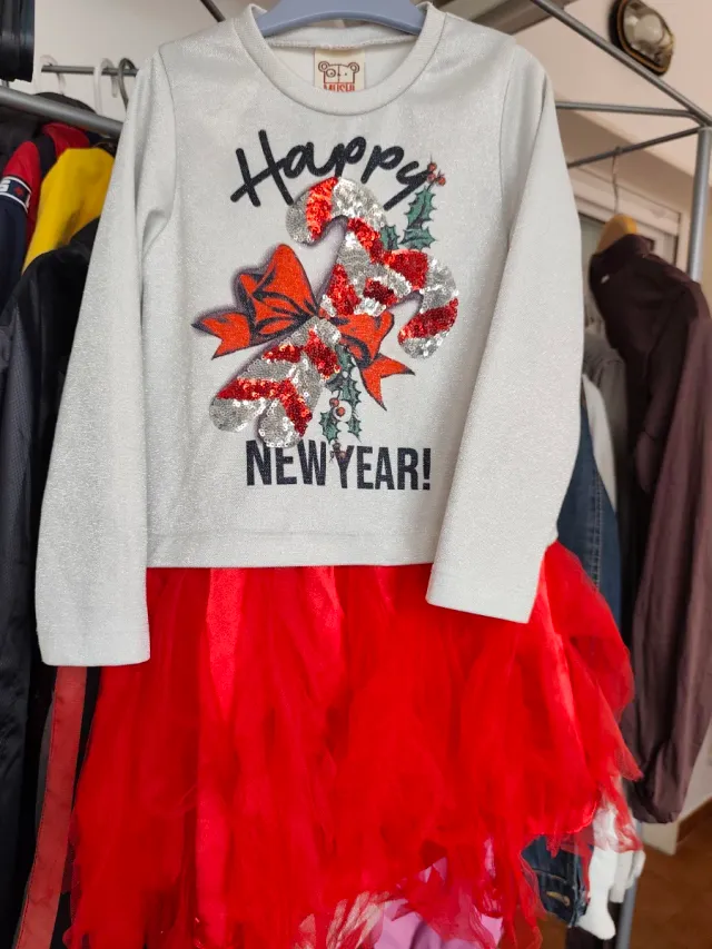 Vestido niña fin de año lentejuelas