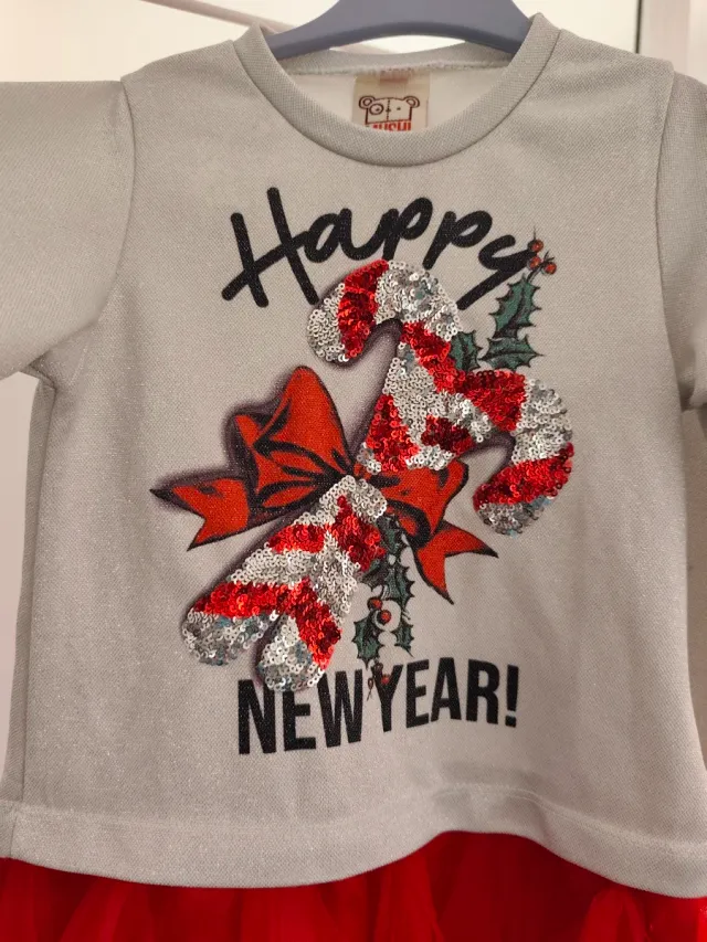 Vestido niña fin de año lentejuelas