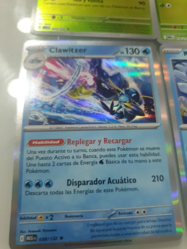6 Cartas Pokémon: Kyogre, Clawitzer, Ninjask