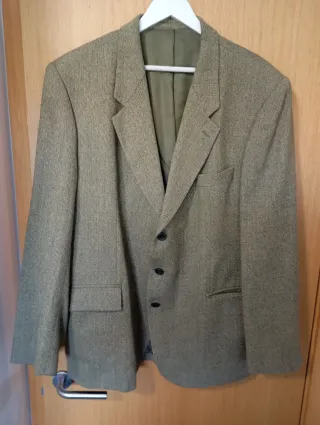 Americana verde estilo tweed