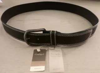 Cintura in vera pelle nera Conbipel