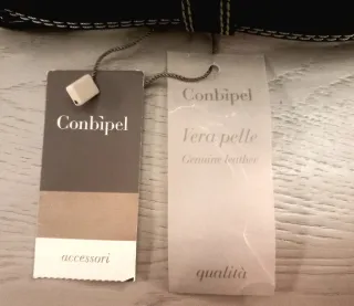 Cintura in vera pelle nera Conbipel