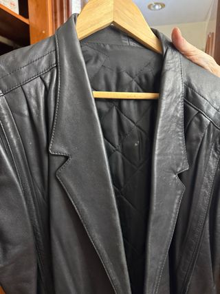 Chaqueta Biker Cuero Negra