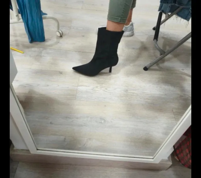 Botines negros tacón fino talla 39
