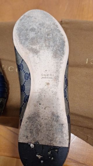 Ballerine Gucci donna beige/blu