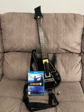 Guitarra Wii U + Juego Guitar Hero Live