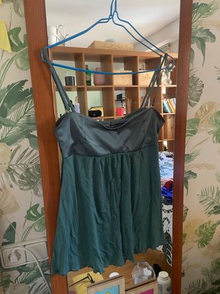 Top Intimissimi verde satinado