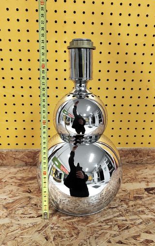 Lampada da tavolo sfera cromata vintage