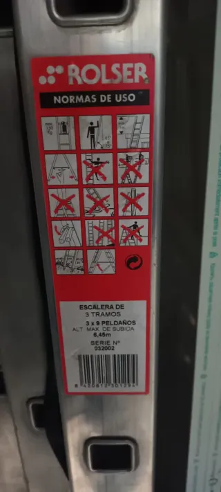 Escalera extensible hasta 6,25m