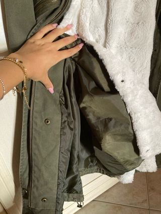 Giubbotto donna verde con cappuccio