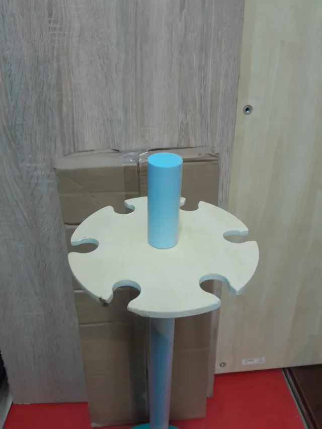 Espositore da tavolo blu