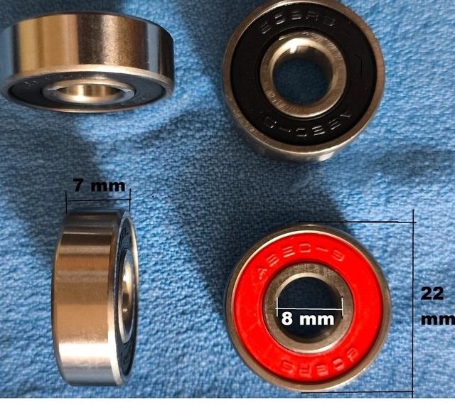 20 Rodamientos 608 2RS ABEC-9 Patines Skate
