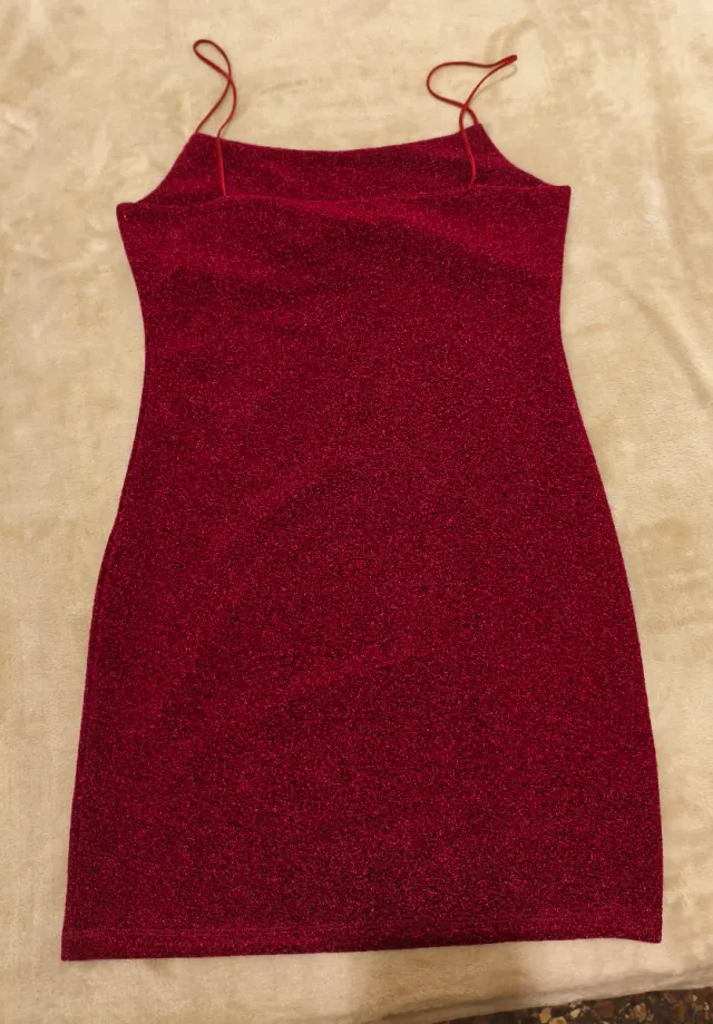 Vestido fiesta Mango rojo