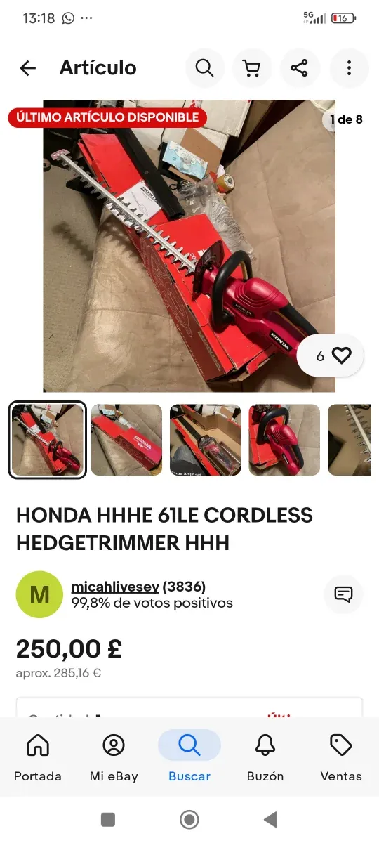 Cortasetos Honda HHHE 61LE Cordless