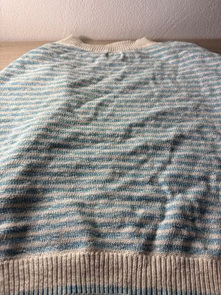 Jersey Oversize Rayas Azul y Blanco