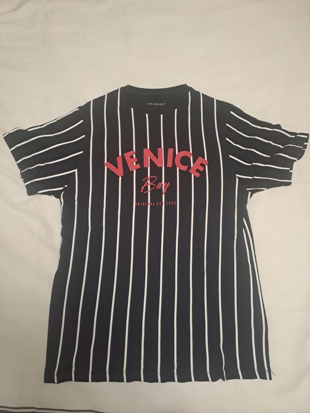 Camiseta rayas negra Venice Primark