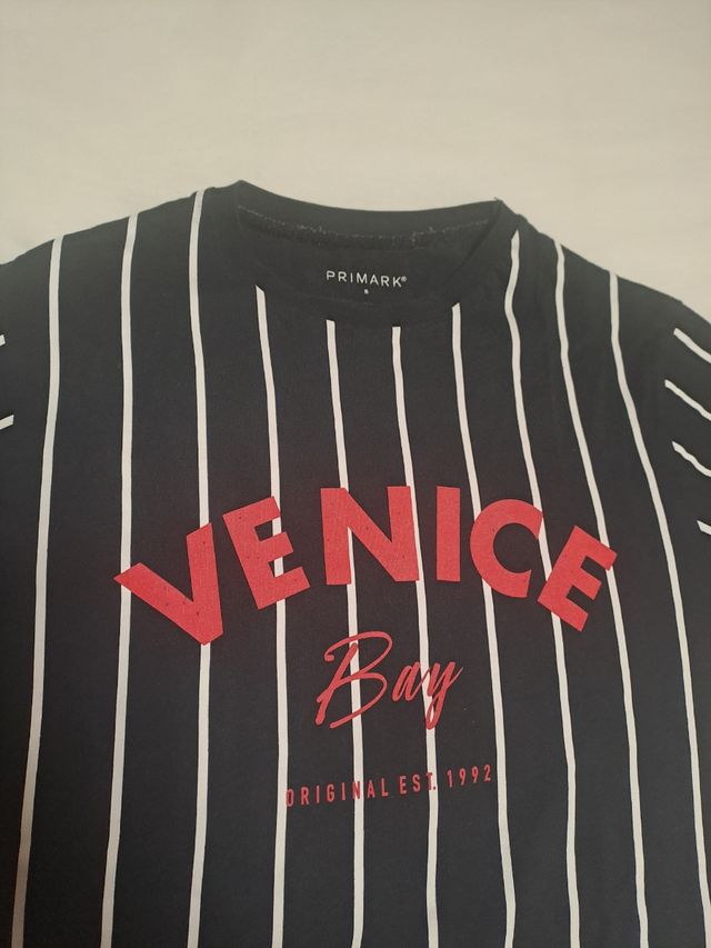 Camiseta rayas negra Venice Primark