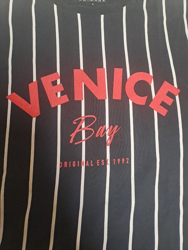 Camiseta rayas negra Venice Primark