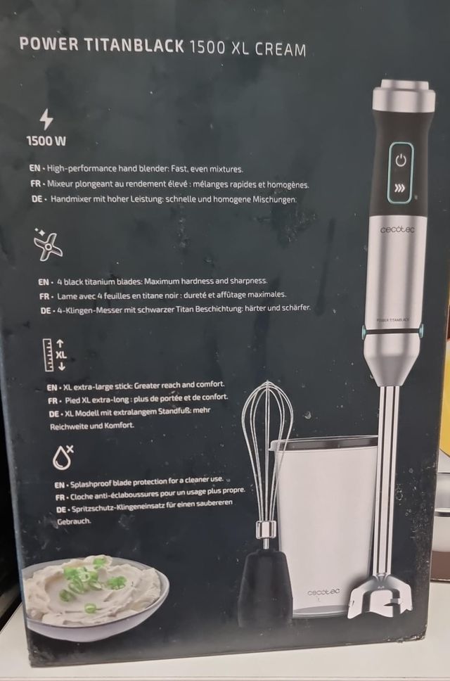 BATIDORA CECOTEC 1500 XL CREAM 1500W