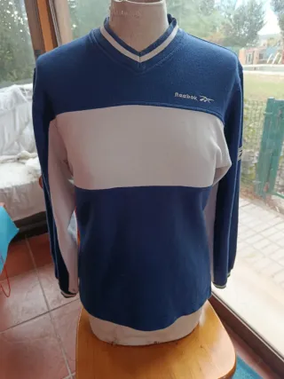 Sudadera Reebok Vintage Azul y Blanca mujer