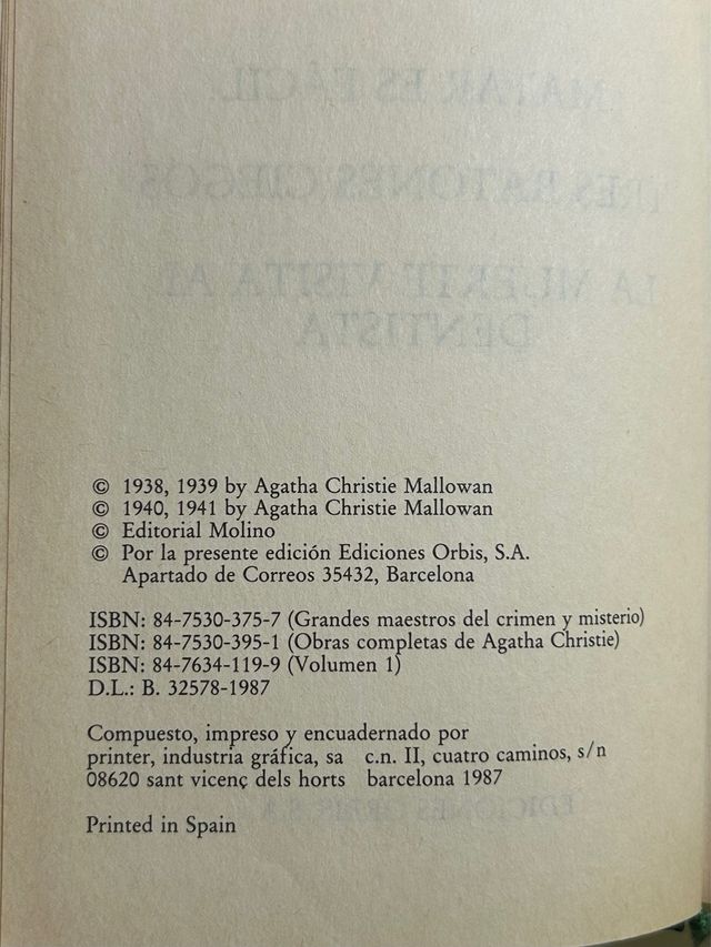 Matar es fácil ; Tres ratones ciegos ; La muert...