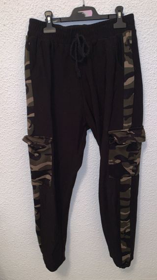 Pantalón cargo militar negro