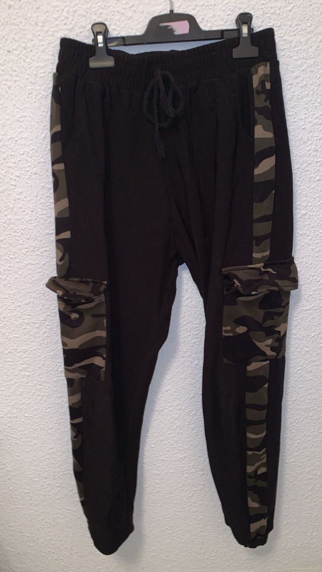 Pantalón cargo militar negro