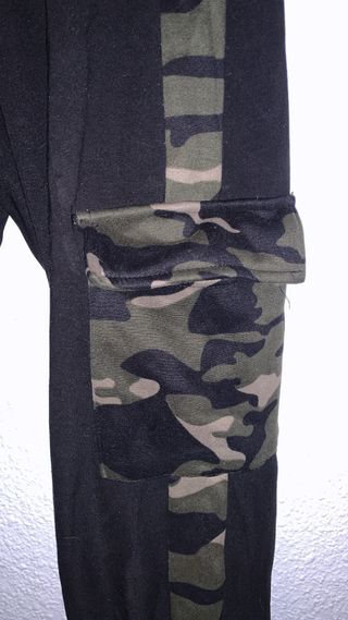 Pantalón cargo militar negro